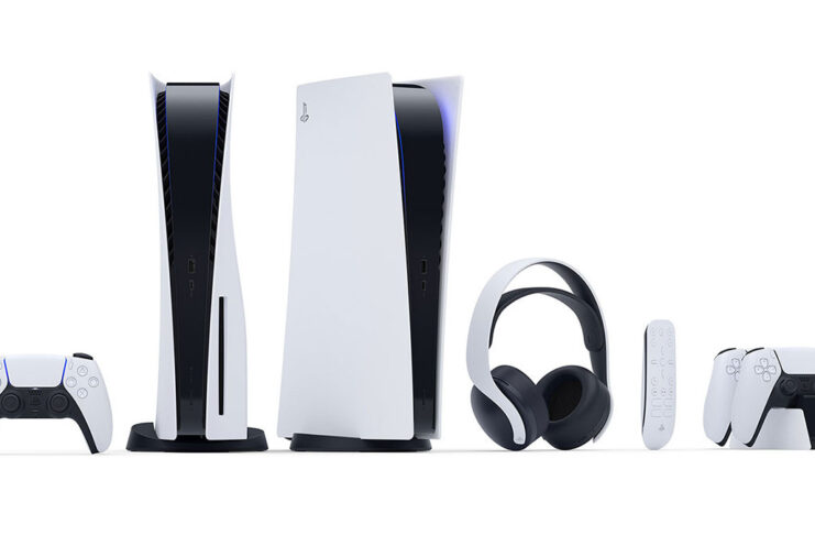 PS5 with all its attachments